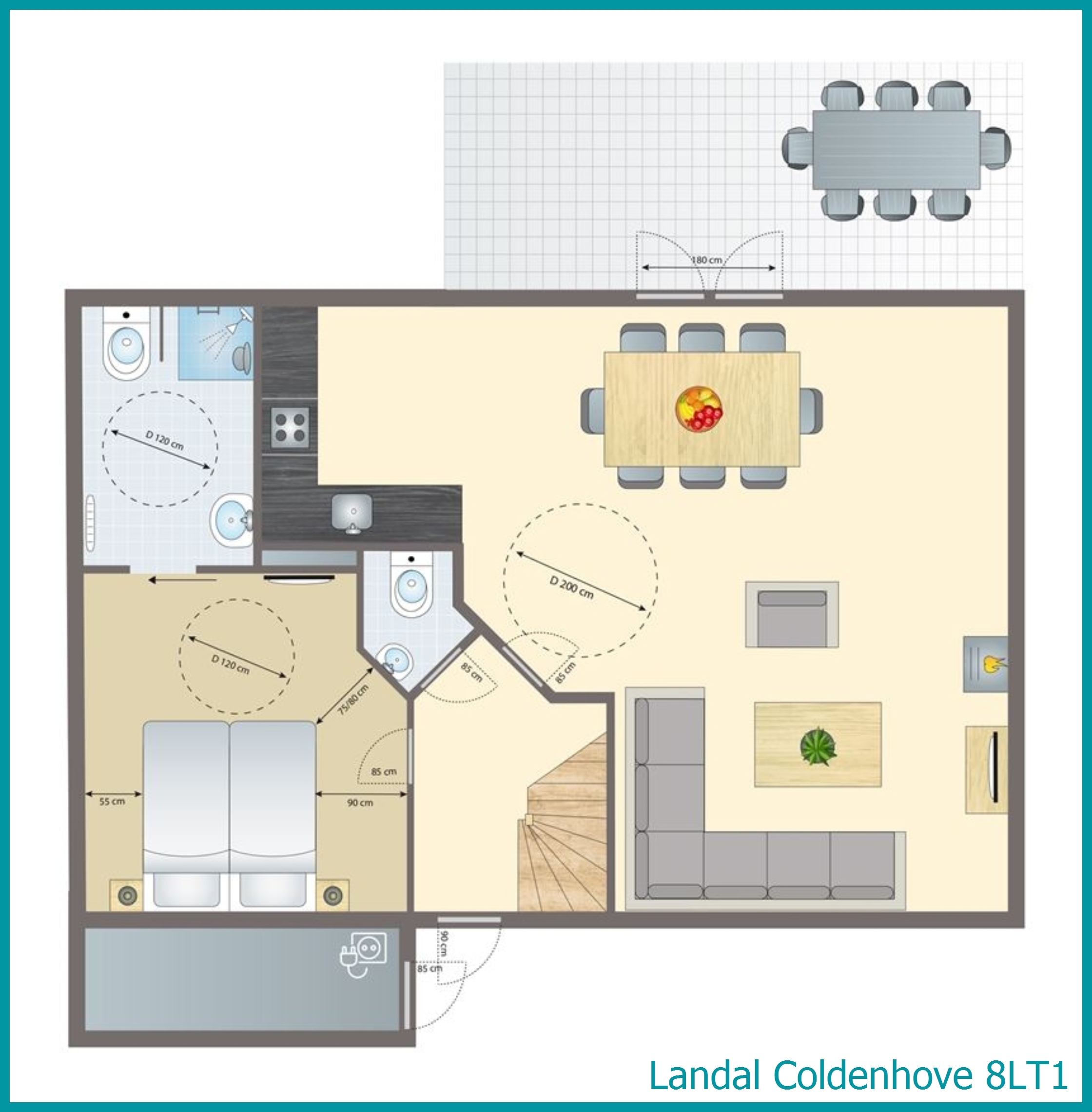8-person bungalow 8LT1 at Coldenhove