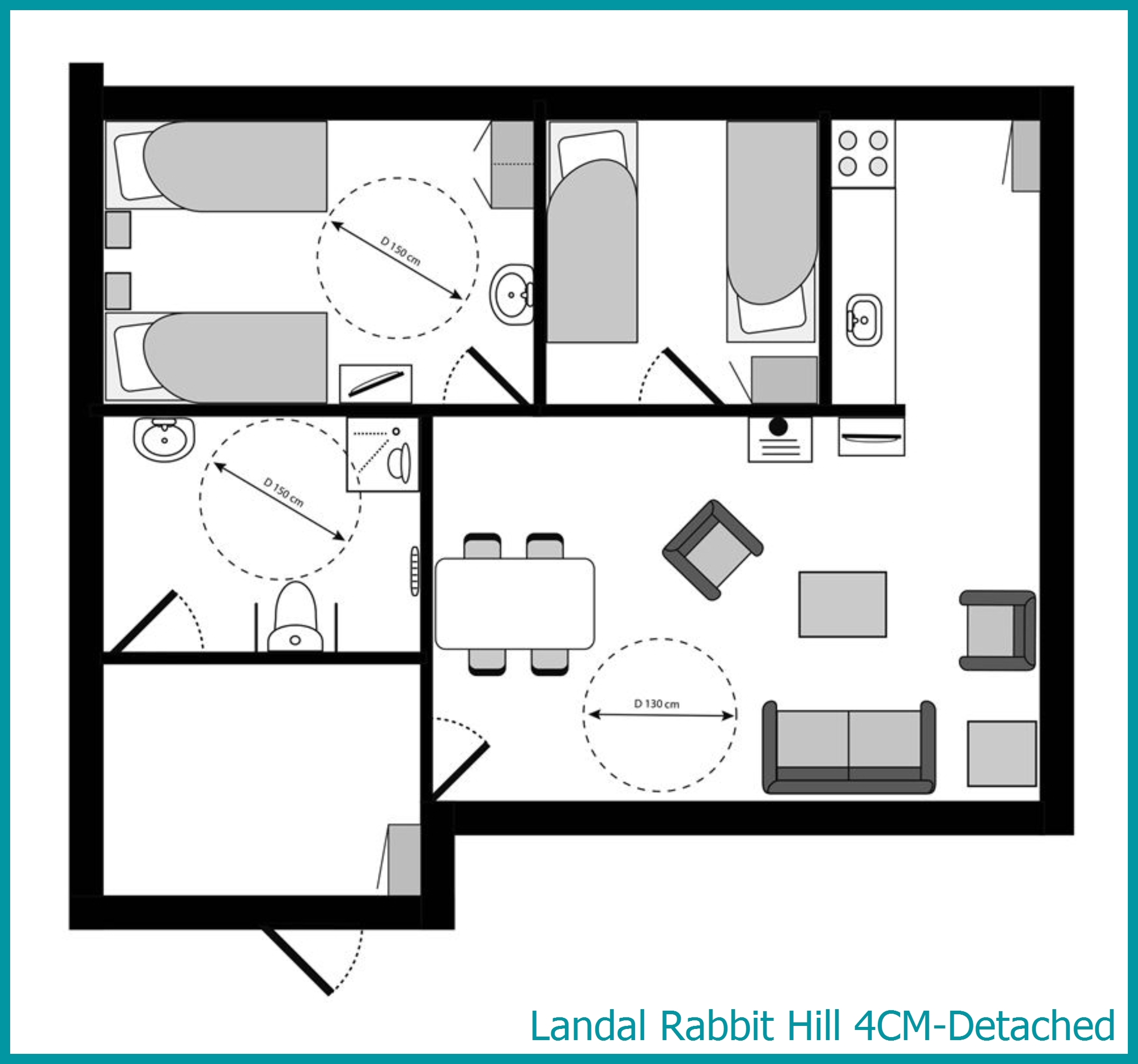 4-person bungalow 4CM-Detached at Rabbit Hill