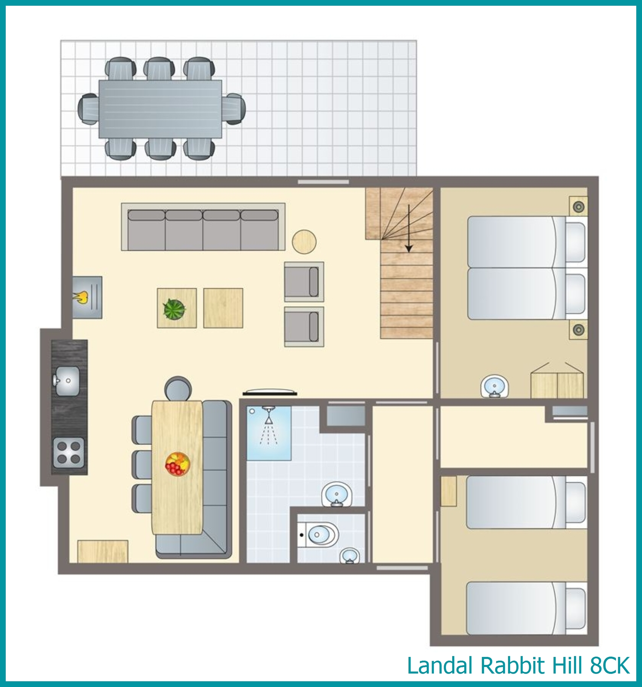 8-person children's bungalow 8CK at Rabbit Hill