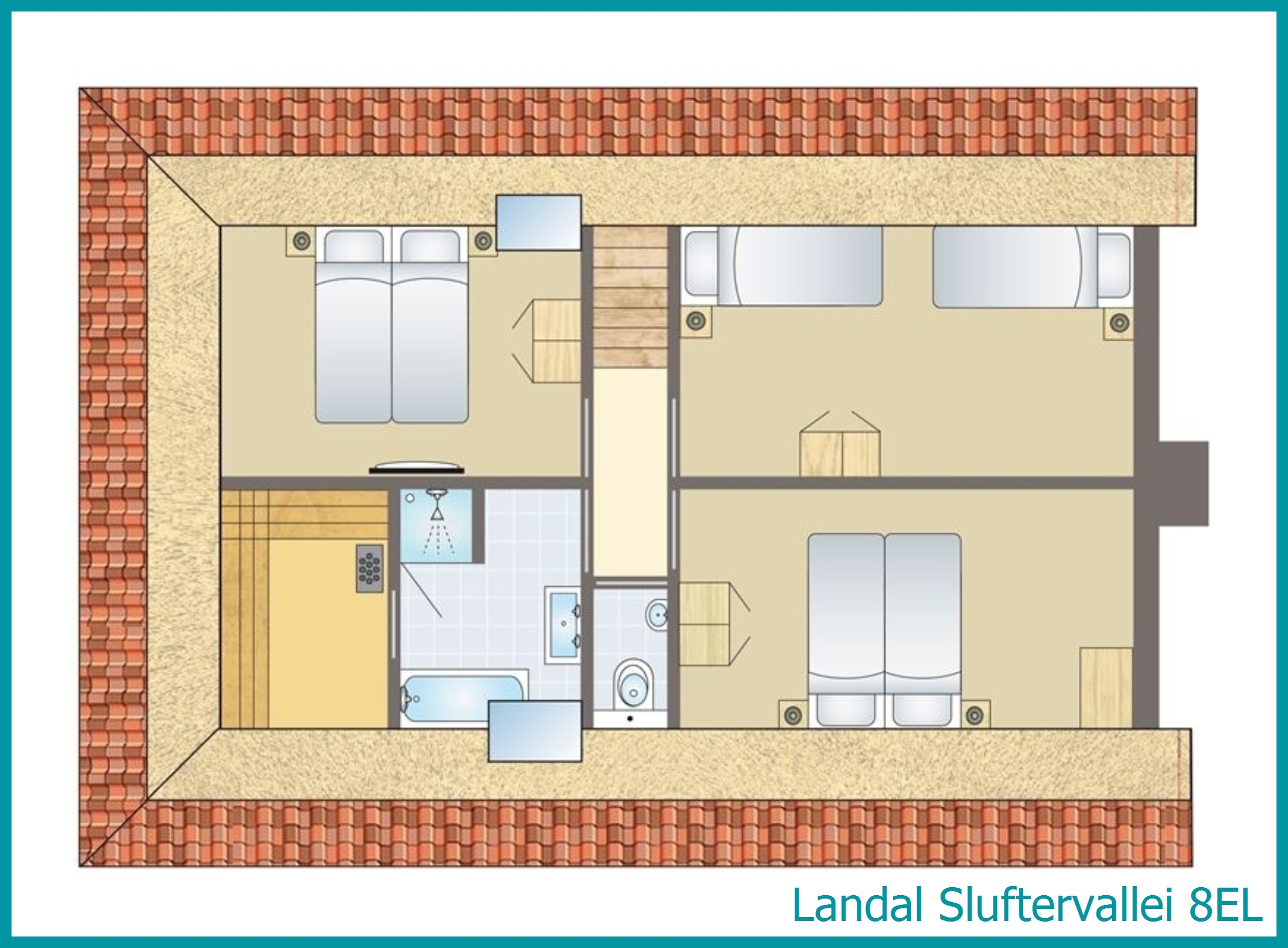 8-person bungalow 8EL at Sluftervallei