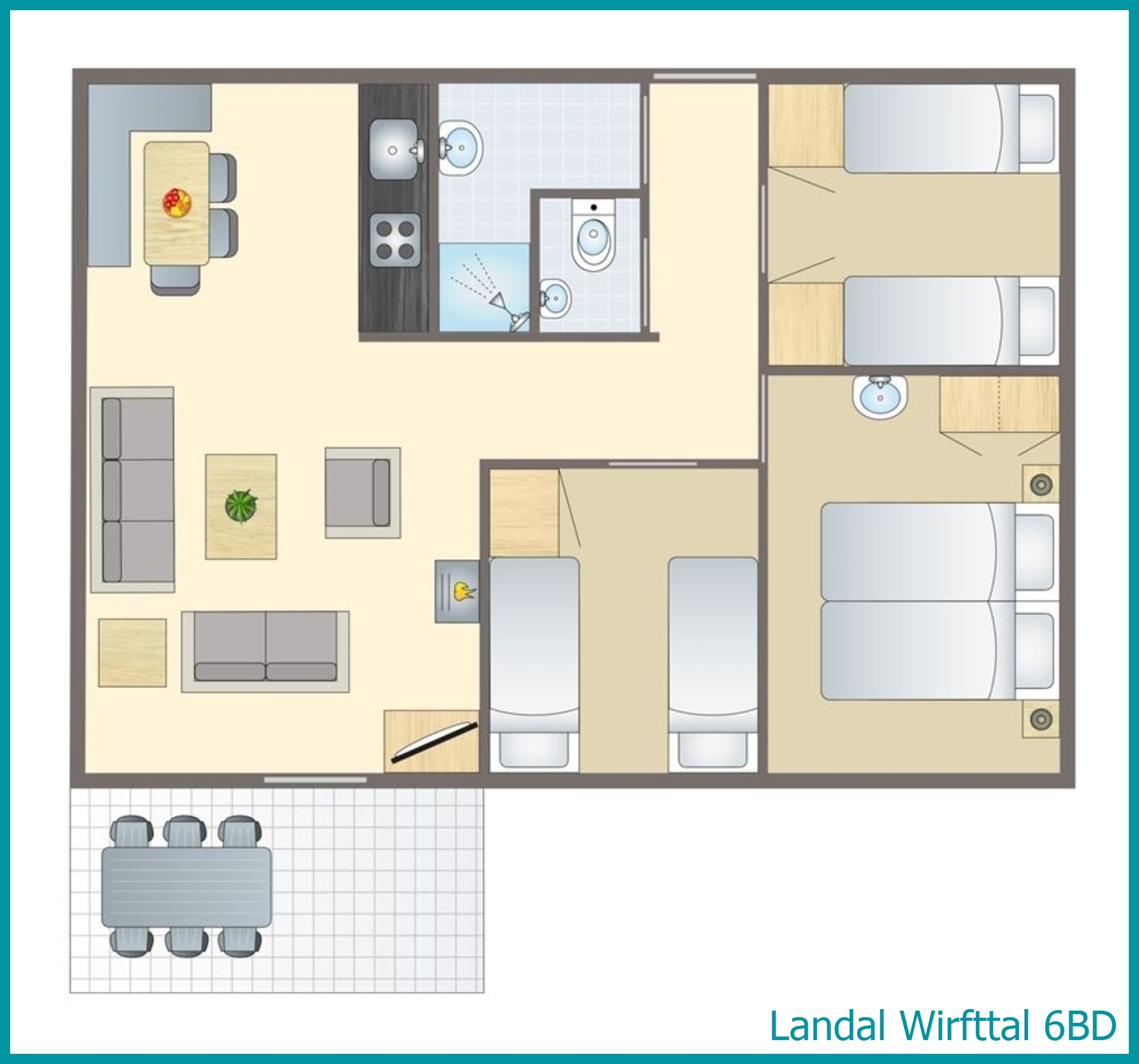 6-person dog bungalow 6BD at Wirfttal