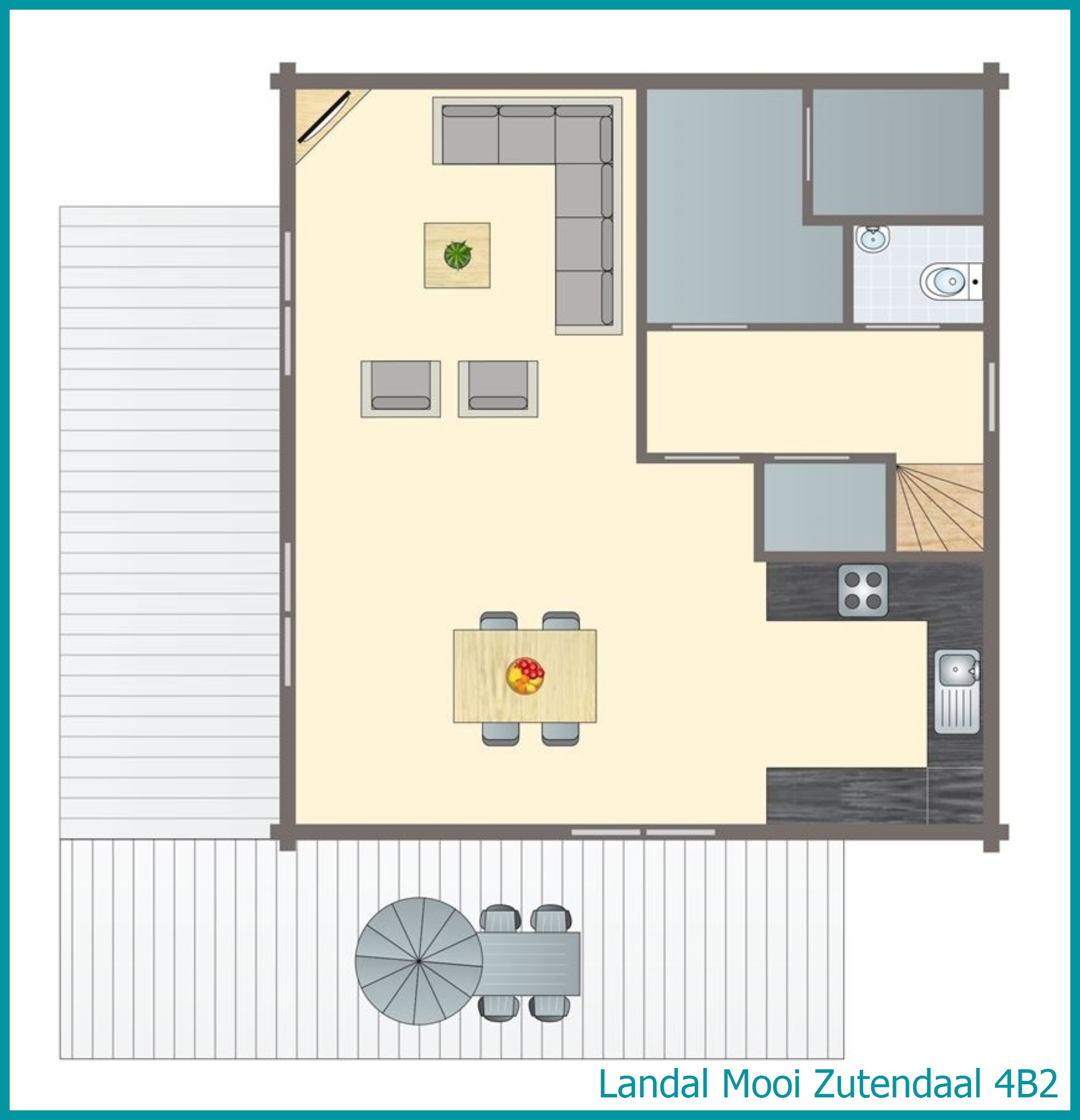 4-person bungalow 4B2 at Mooi Zutendaal