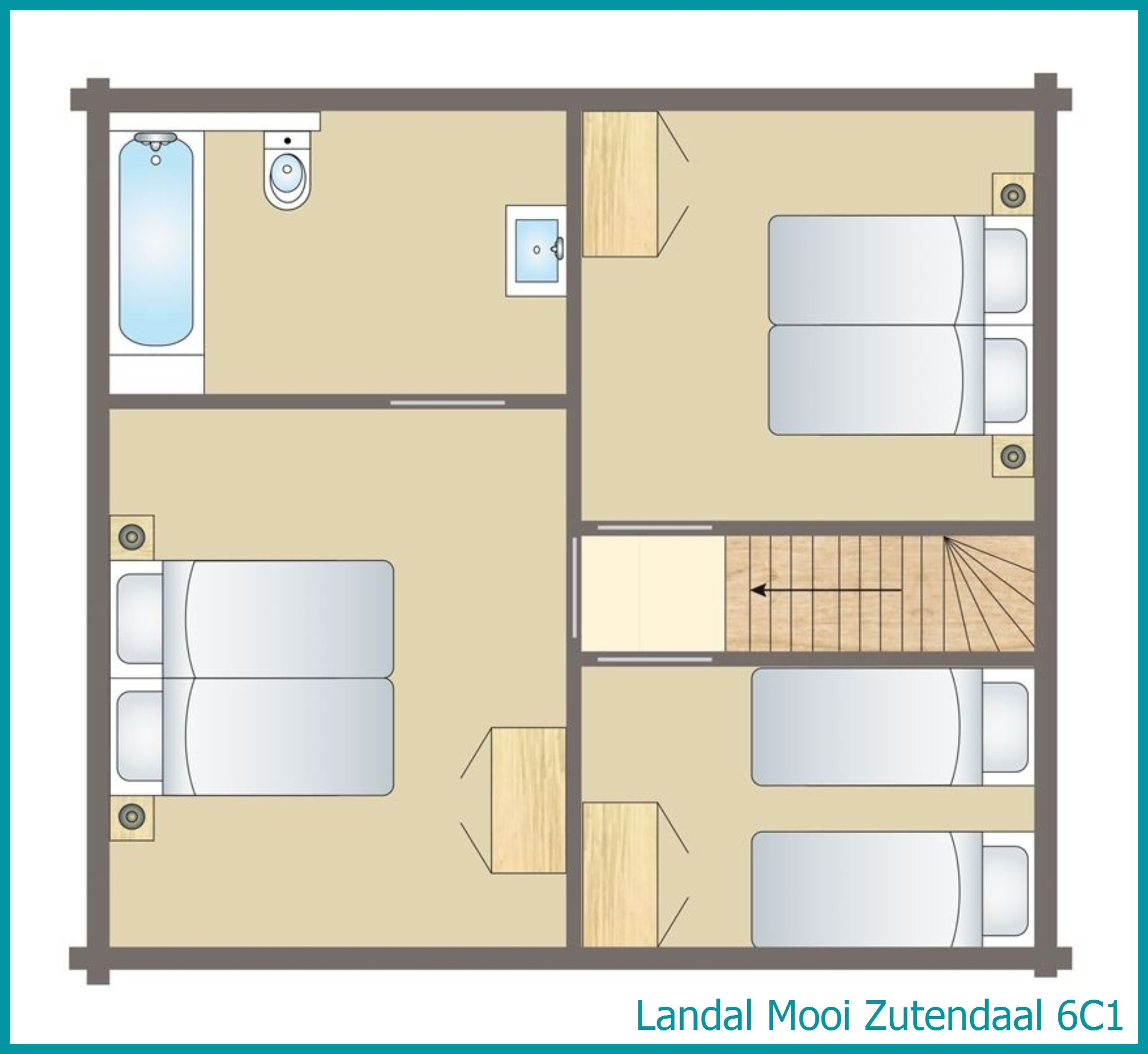 6-person bungalow 6C1 at Mooi Zutendaal