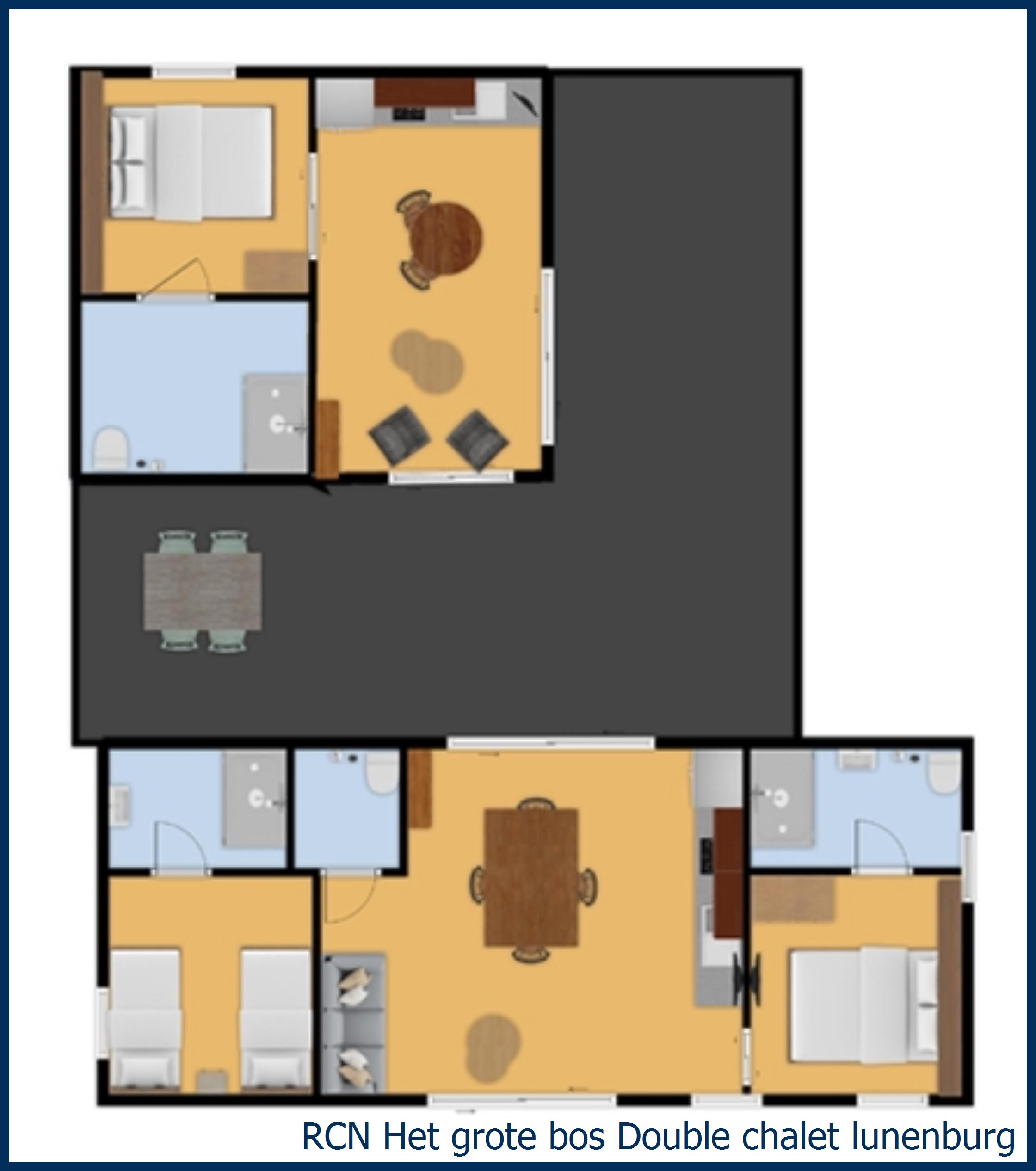Chalet Double  lunenburg at Het Grote Bos