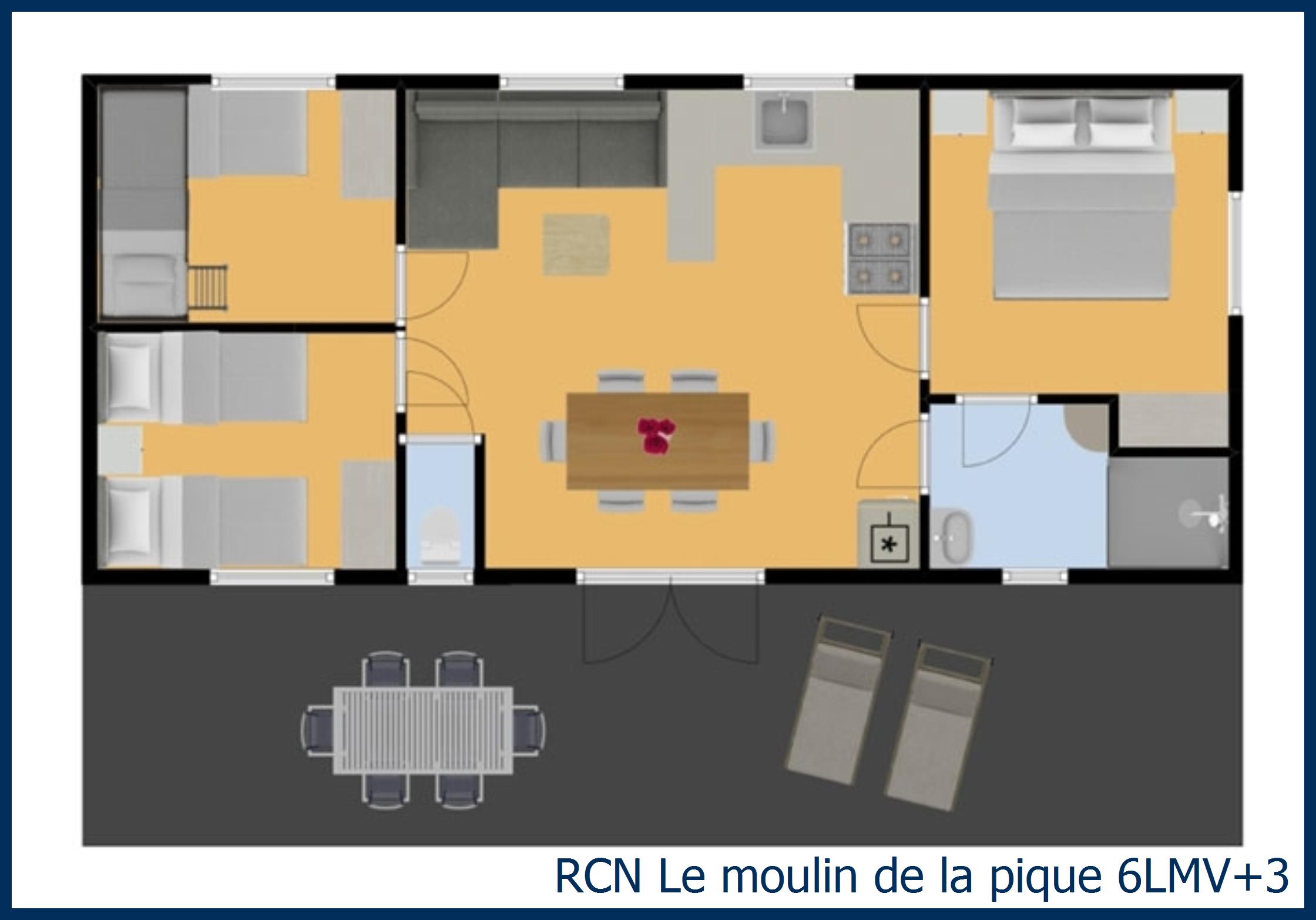 Mobile home biron 6LMV+3 at Le Moulin de la Pique