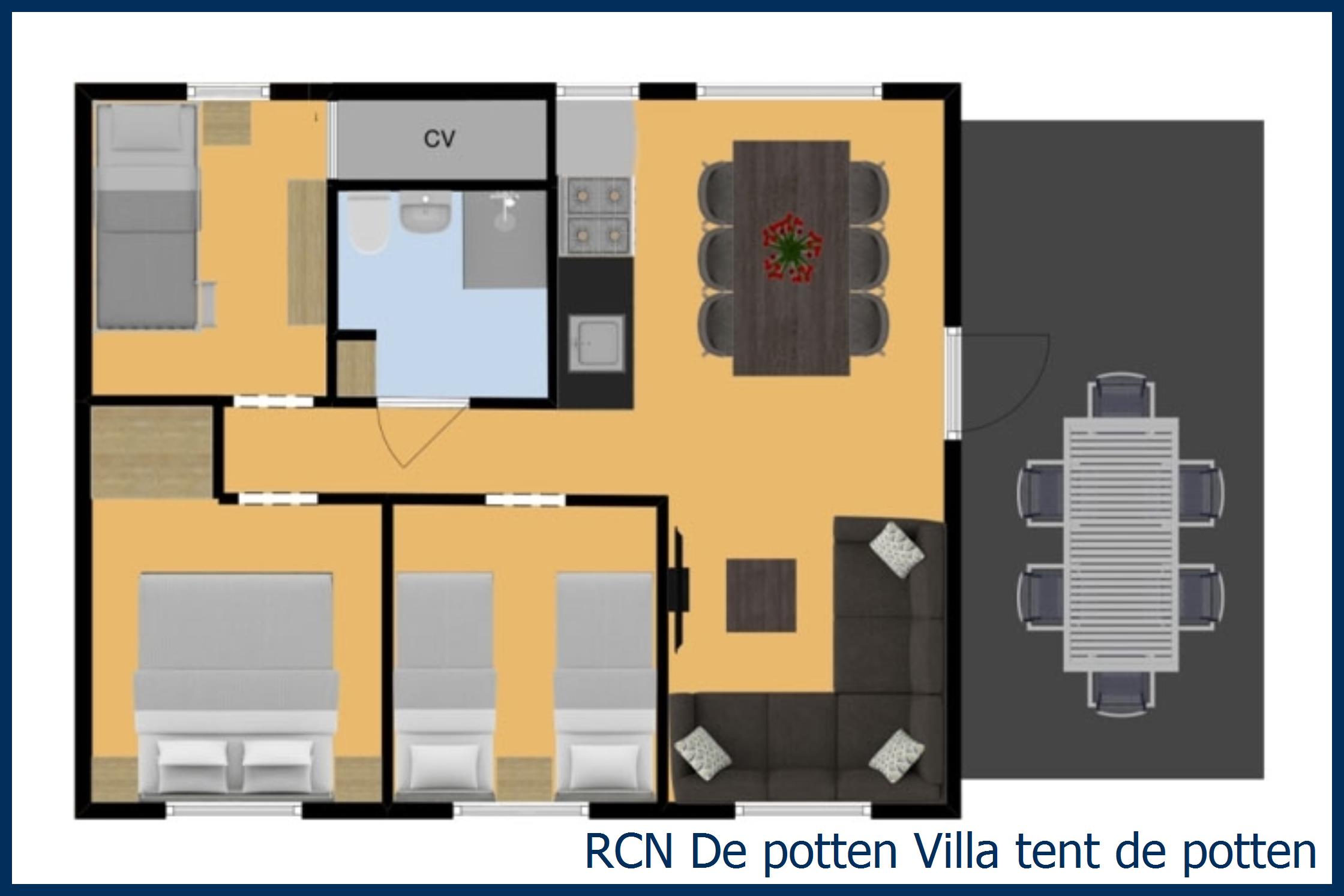 Bungalow Villa tent de potten at De Potten