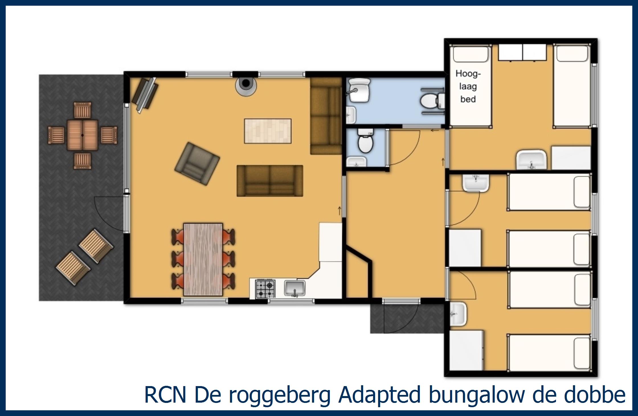 Bungalow Adapted  de dobbe at De Roggeberg