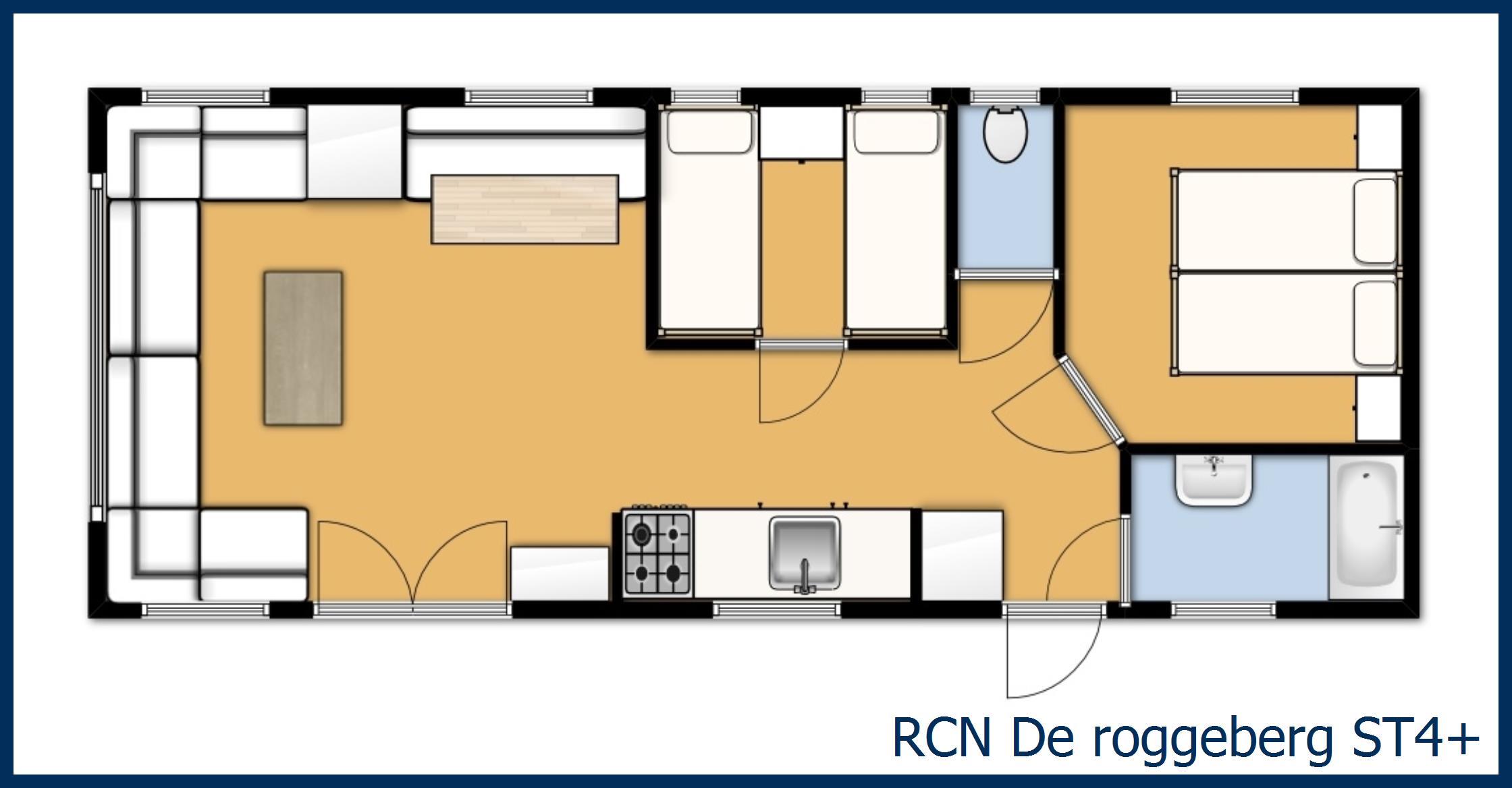 Mobile home de wielewaal ST4+ at De Roggeberg
