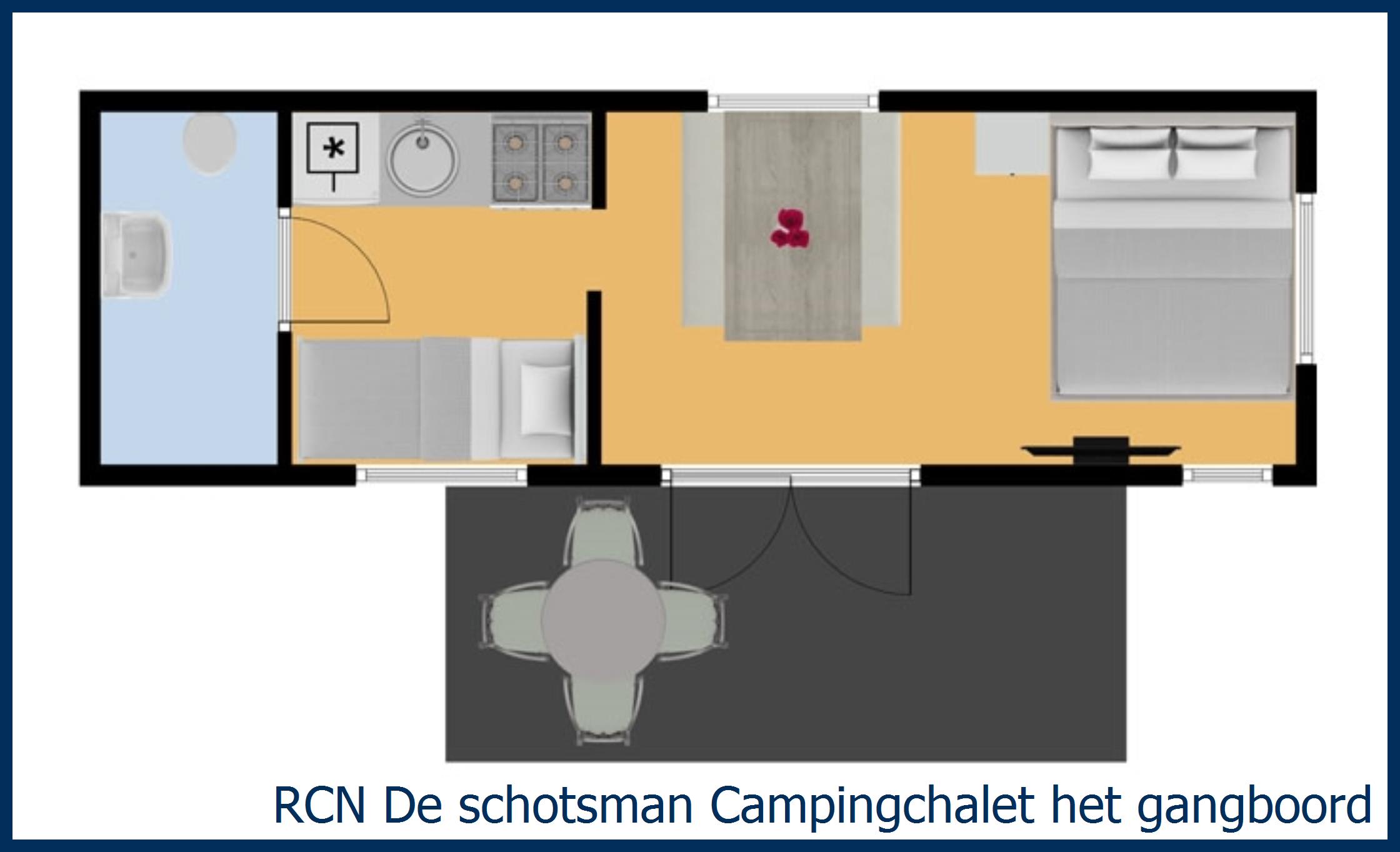 Chalet Camping het gangboord at De Schotsman