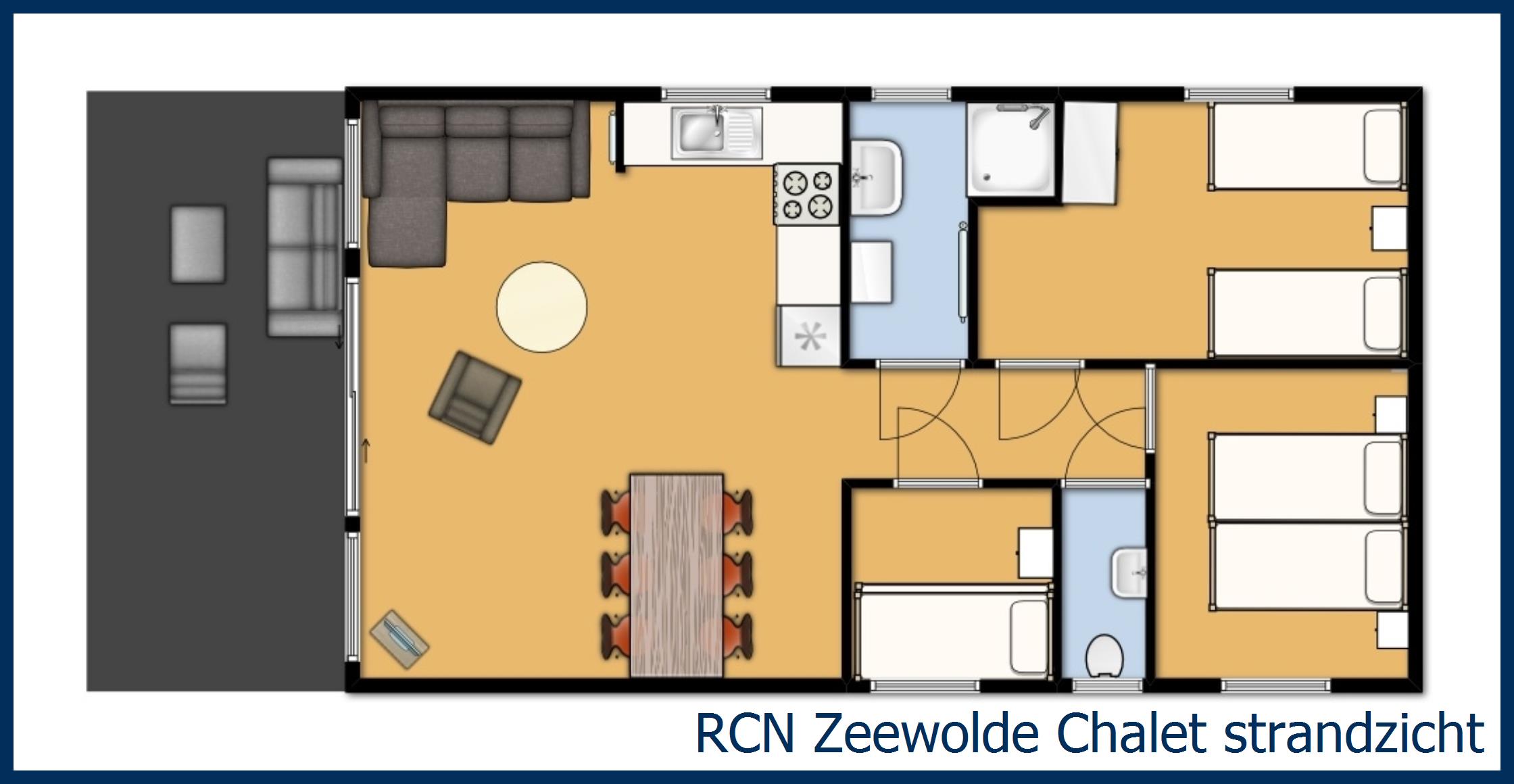 Chalet strandzicht at Zeewolde