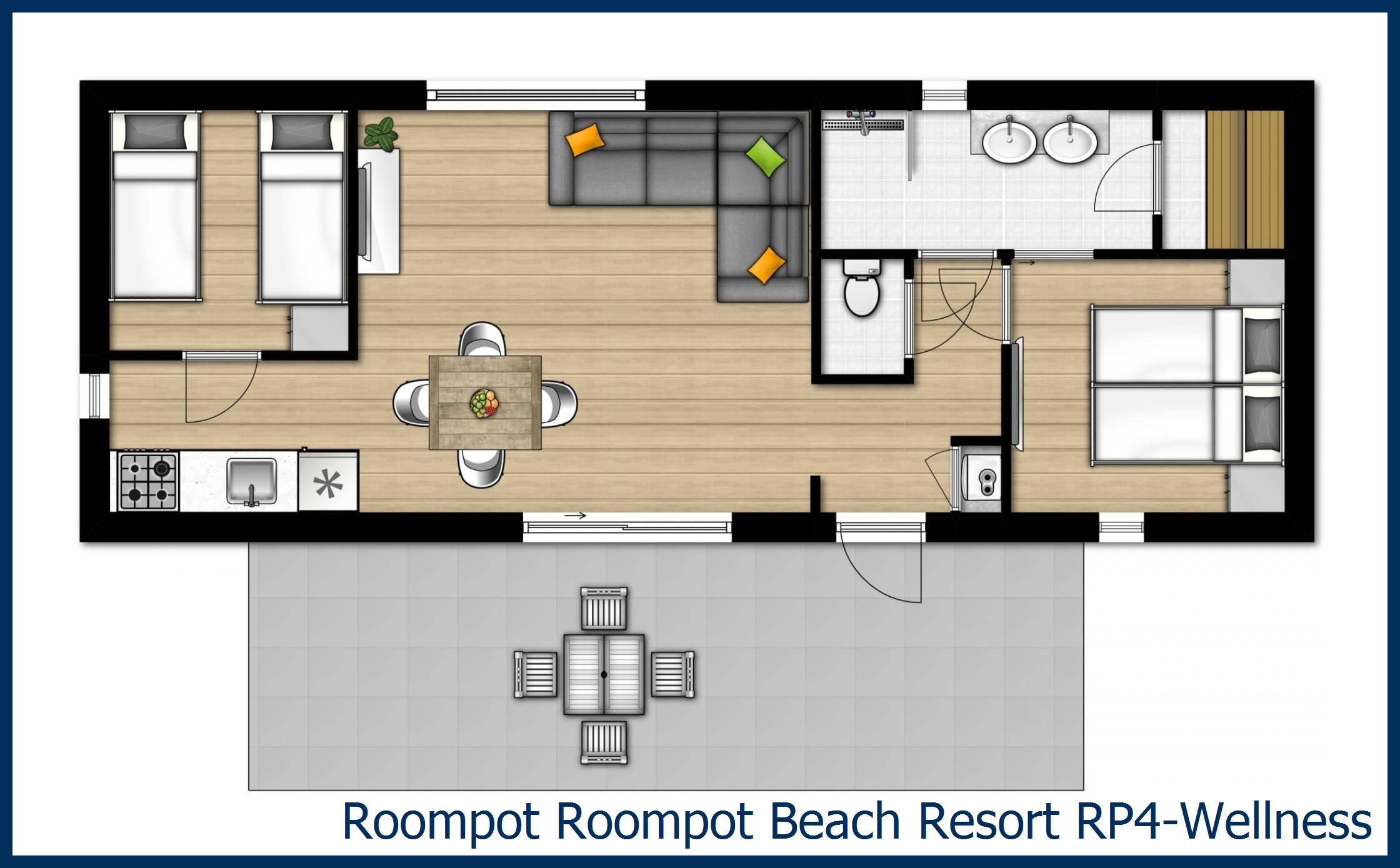 Chalet RP4-Wellness at Beach Resort