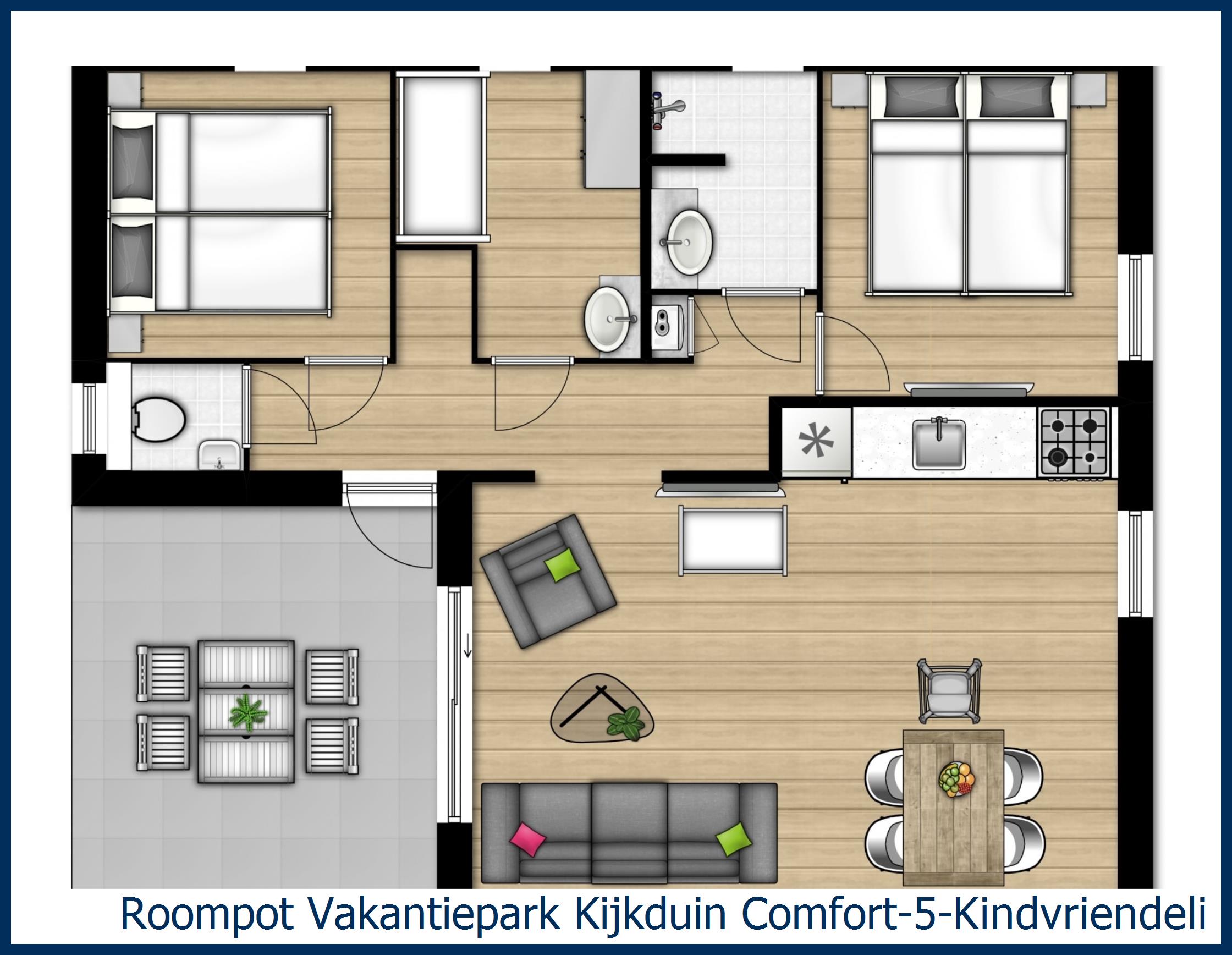 Chalet Comfort-5-Kindvriendelijk at Kijkduin