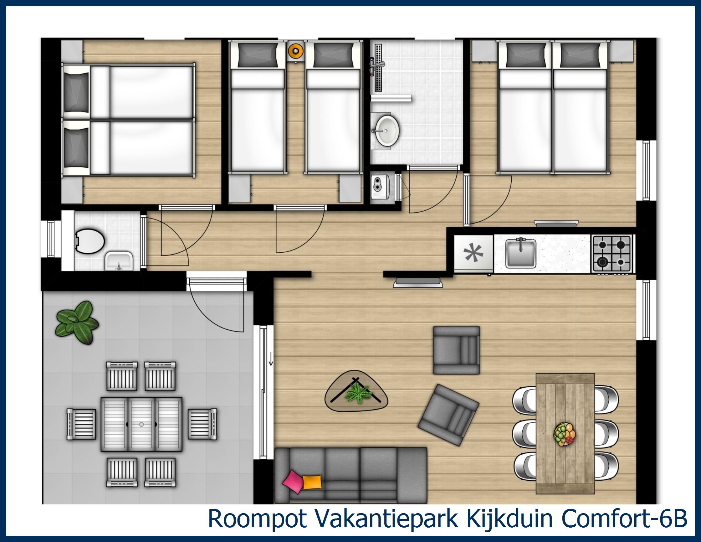 Chalet Comfort-6B at Kijkduin