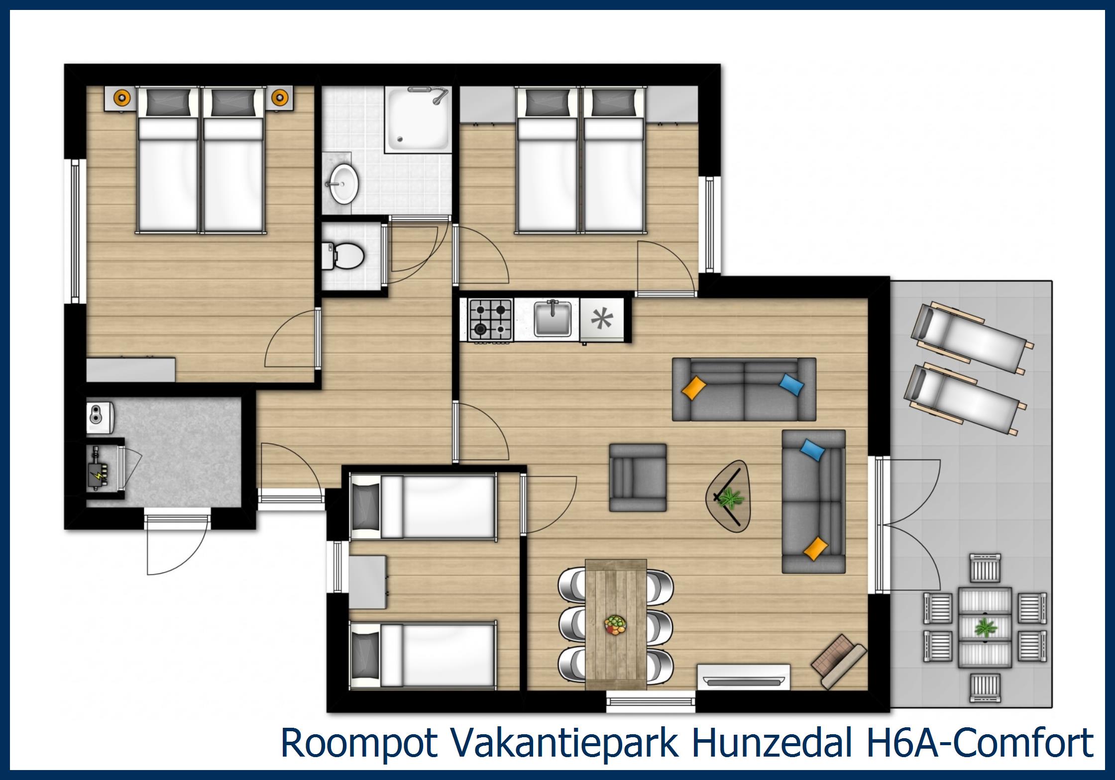 Bungalow H6A-Comfort at Hunzedal